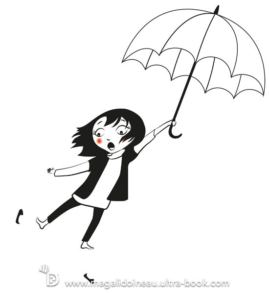 Petite fille au parapluie