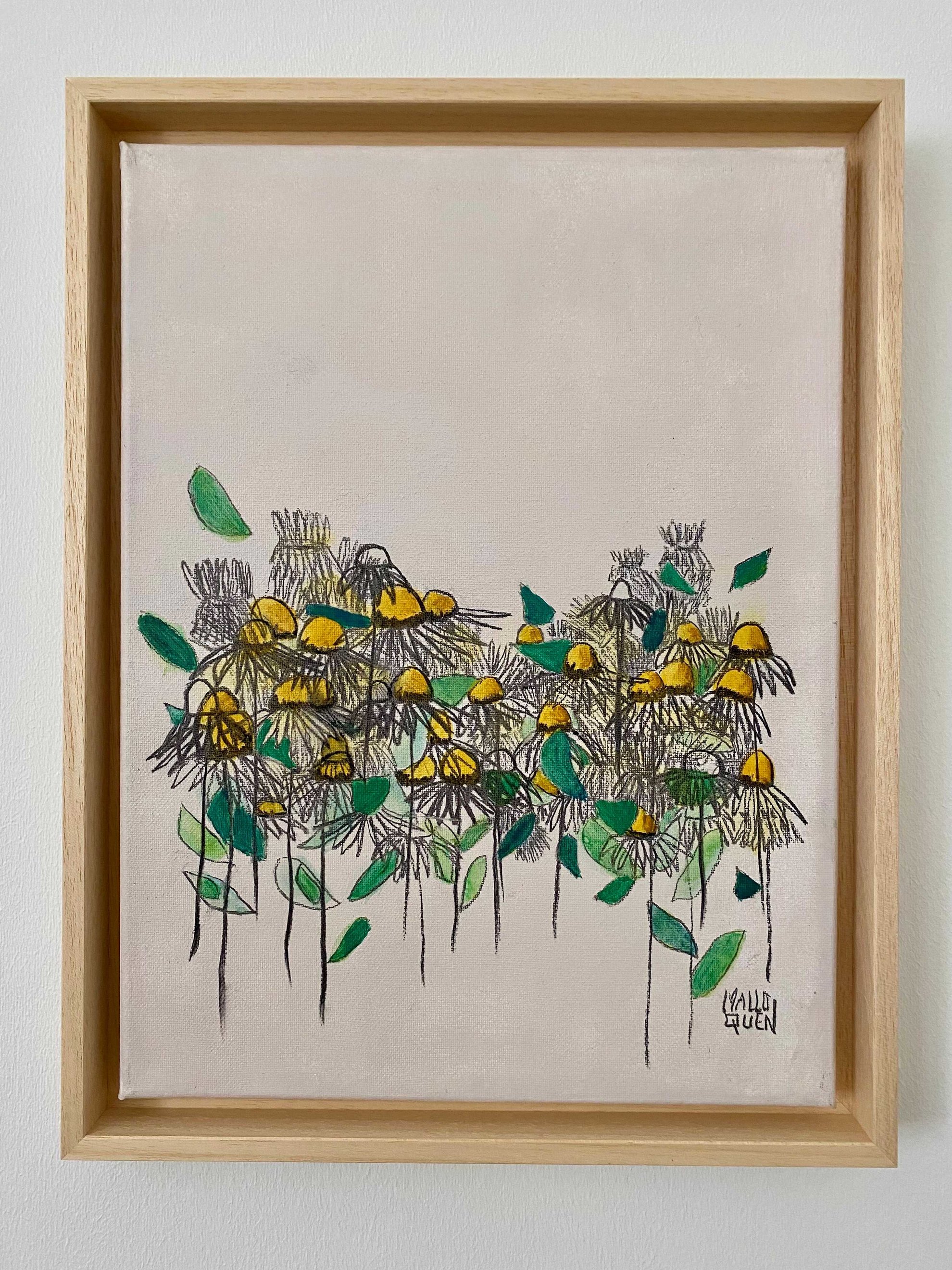 PROCIDA 30x40 cm Fusain et acrylique sur toile 2025 -175 €
