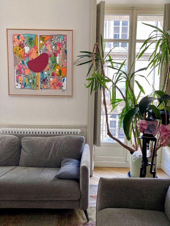 ANOMALIE 100 x100 cm Acrylique et fusain sur toile 2025 - 895€