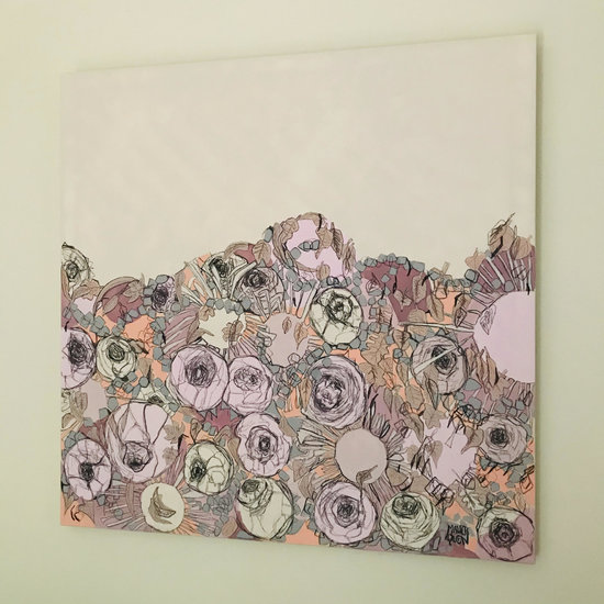 AUTOMNE  120x120 cm Acrylique et fusain  sur toile  VENDU