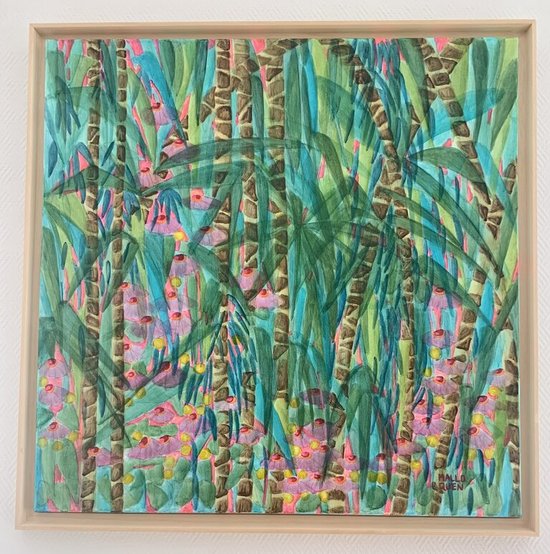 CHLOROPHYLLE 100x100 cm Acrylique sur toile VENDU