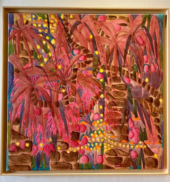 CARACAS 100x100 cm Acrylique sur toile -895 €