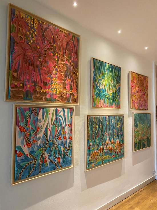 TROPIQUES 80 X80 cm Acrylique sur toile - 765€