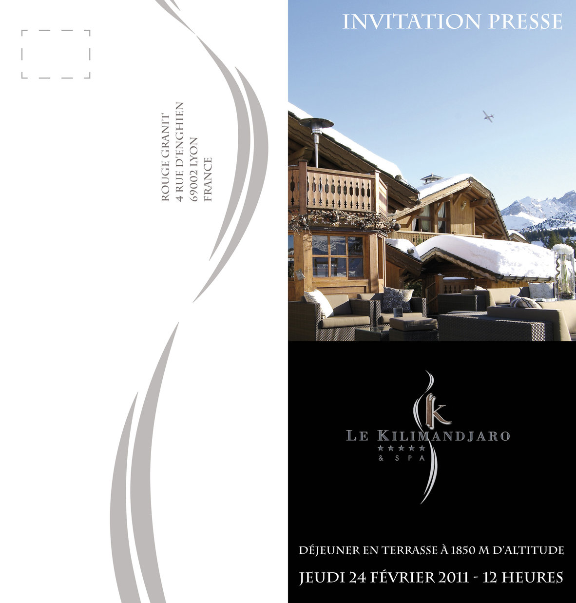 Invitation pour l'hôtel Le Kilimandjaro 2