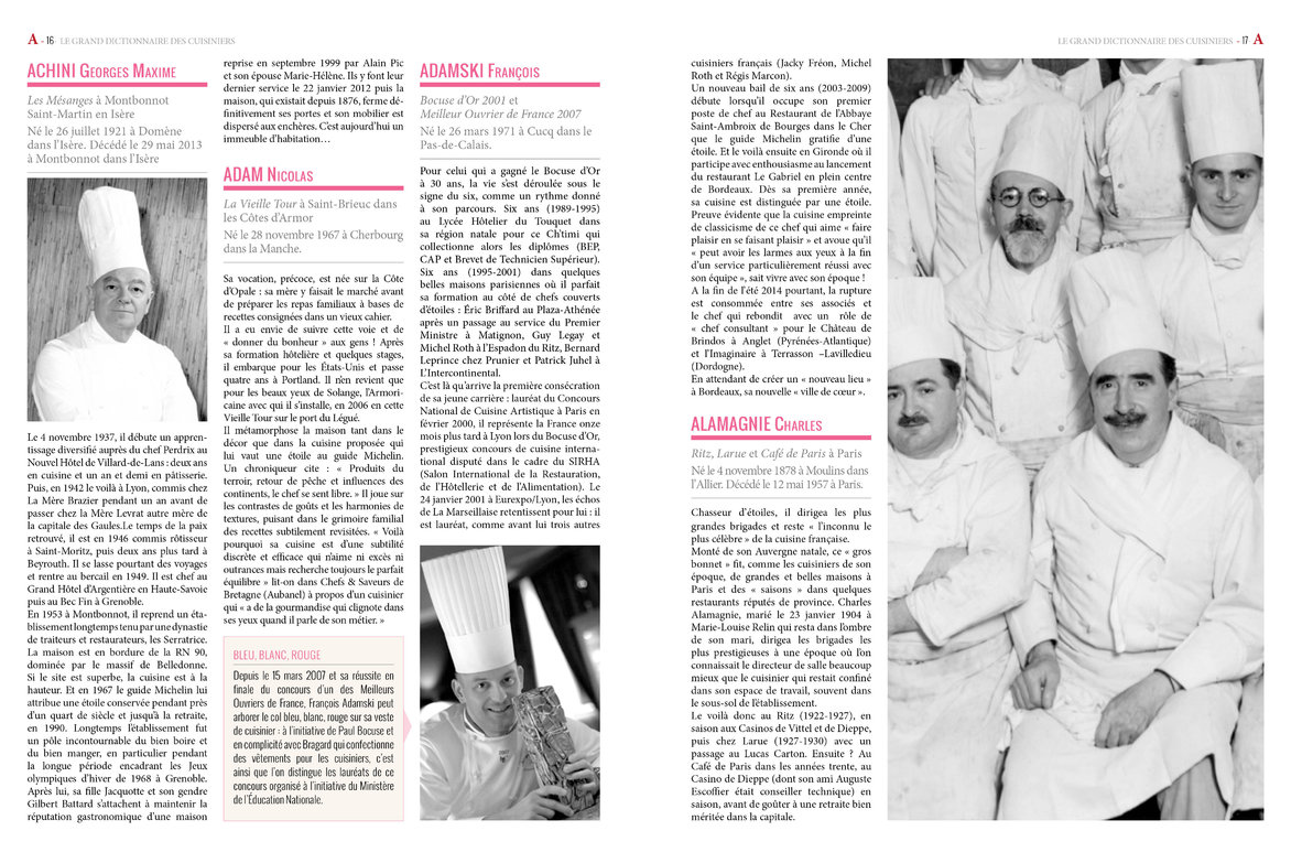 Pages Dictionnaire des cuisiniers