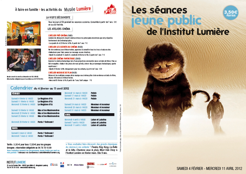 Tract dépliant programmation jeunesse