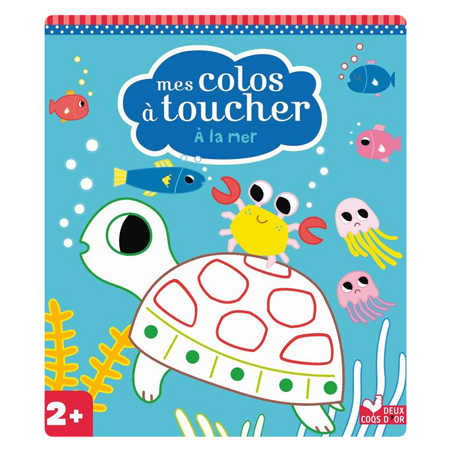 Deux coqs d'or / à la mer - coloriage à paillettes / my sea friends - glitter coloring