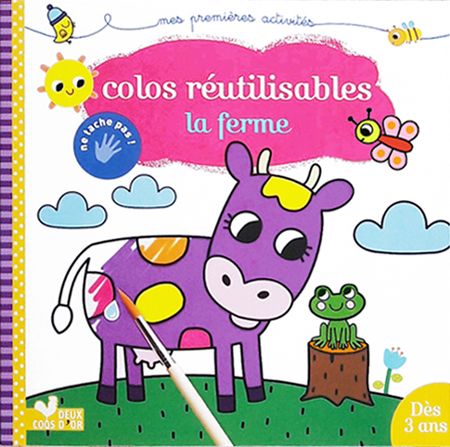 Deux coqs d'or / colos magiques "la ferme" / magic coloring book "the farm"