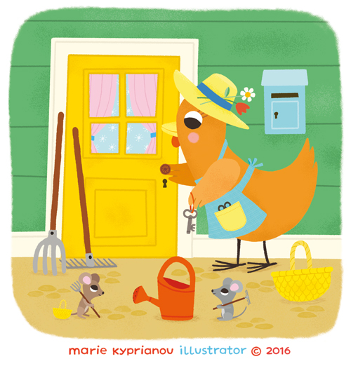 la petite poule rousse / the little red hen / detail
