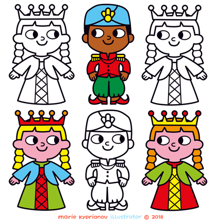 Lito / Princess coloring book / Princesses à colorier
