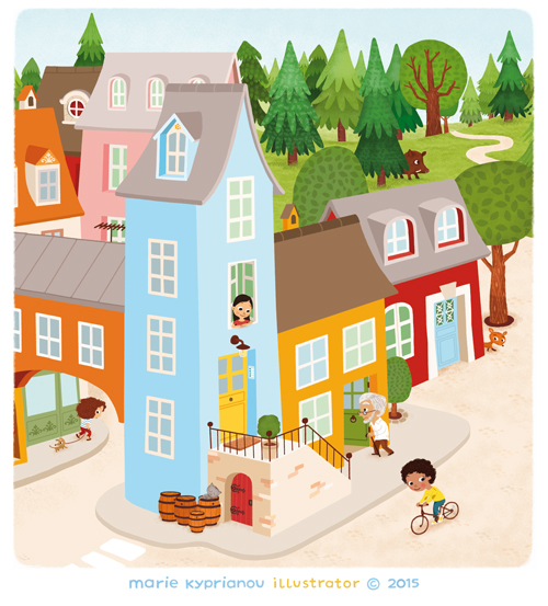 village de Boucle d'or / Goldilocks'  village / detail
