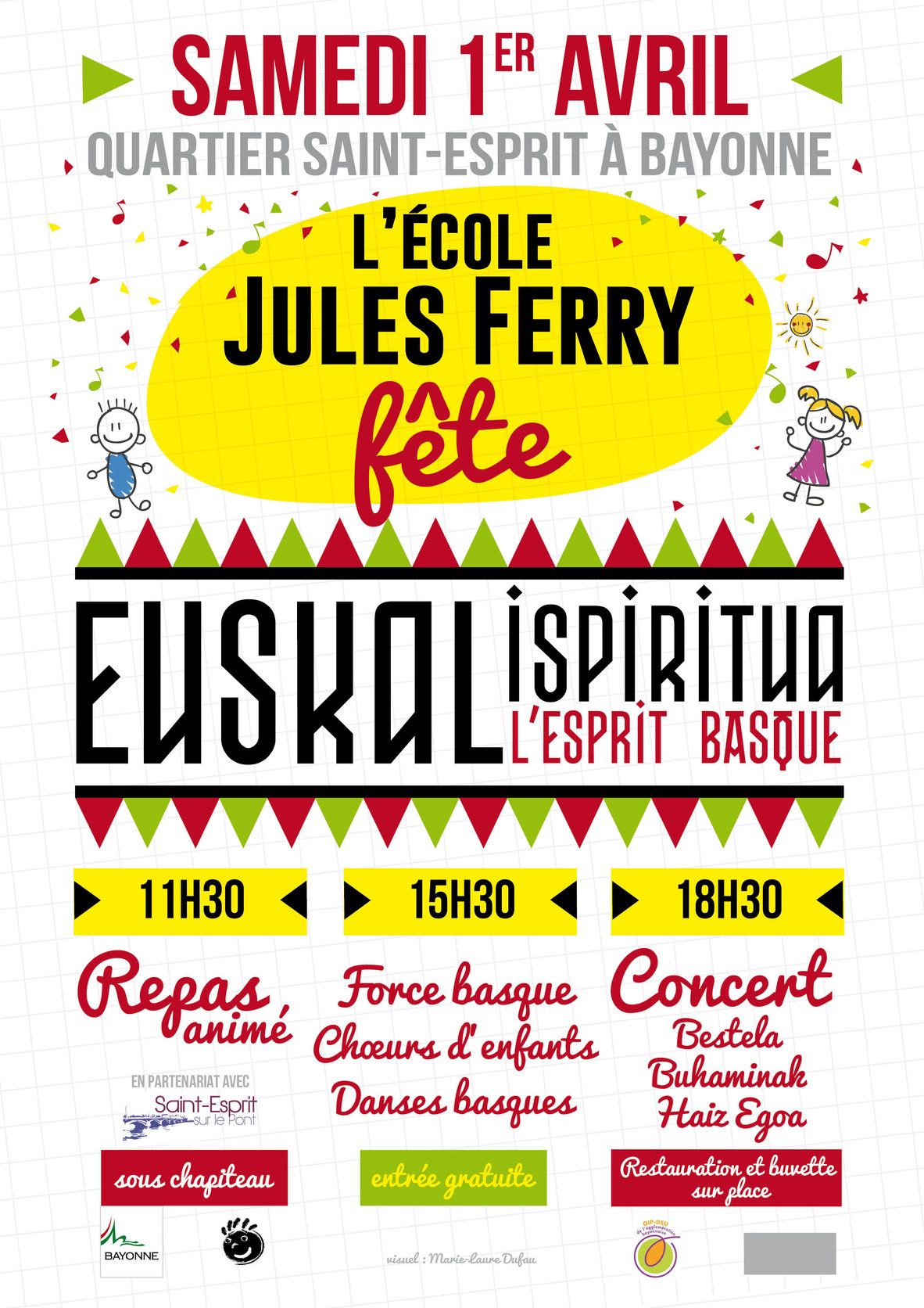 affiche / flyer école Jules Ferry