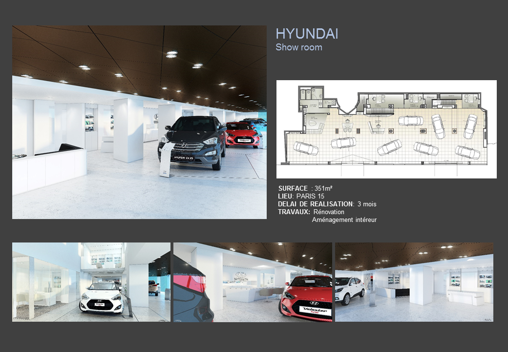 Show room HYUNDAI à PARIS
