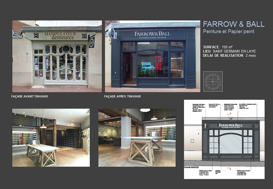 Show room Farrow & Ball à Saint Germain en Laye