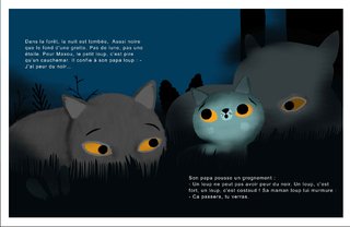 Maxou le loup a peur du noir. textes C Clément, éditions LAROUSSE