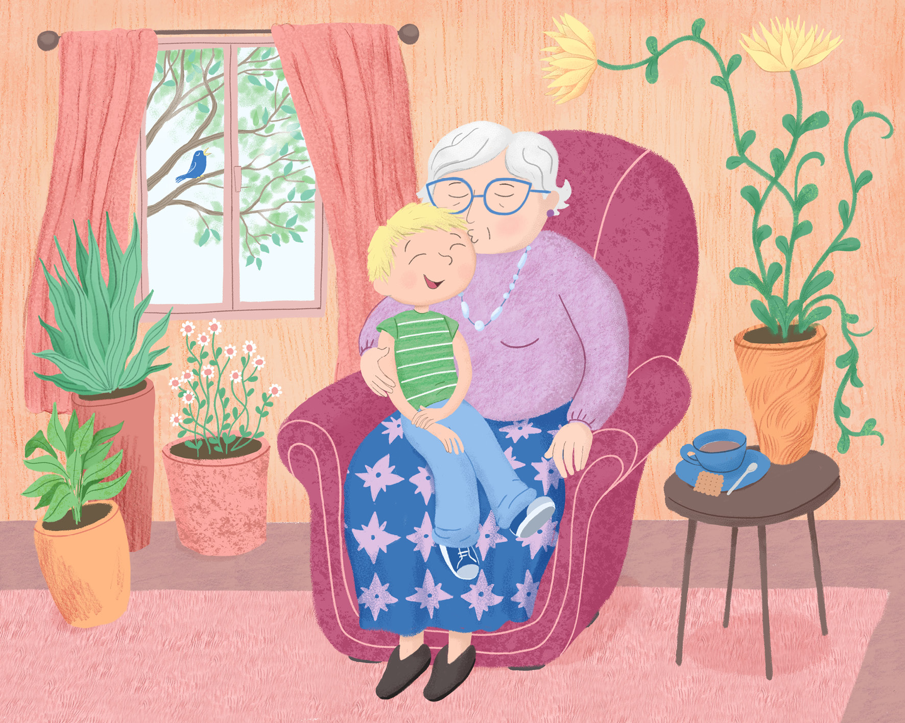 Petit Victor et Mamie / Little Victor and Grandma - marii brédard - illustrateurs-jeunesse