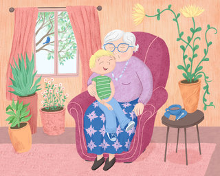 Petit Victor et Mamie / Little Victor and Grandma