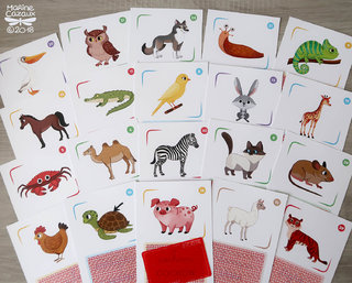 Cartes animaux pour le jeu L'arbre des mots © Jocatop Editions