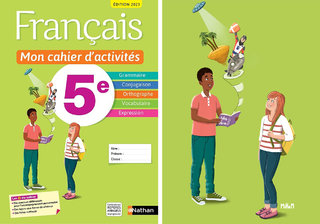 Illustration pour la couverture du cahier d'activités Français 5e, édition 2023 - Nathan