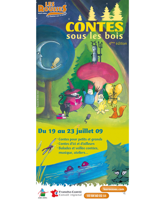 Affiche festival "Contes sous les bois" - illustration
