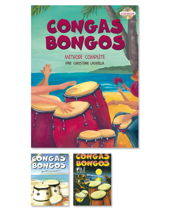 Illustration et mise en page - couverture "CONGAS BONGOS"