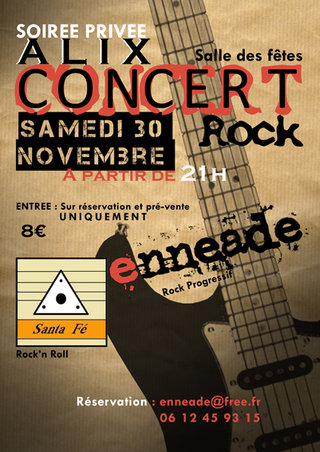 Affiche pour un concert de rock