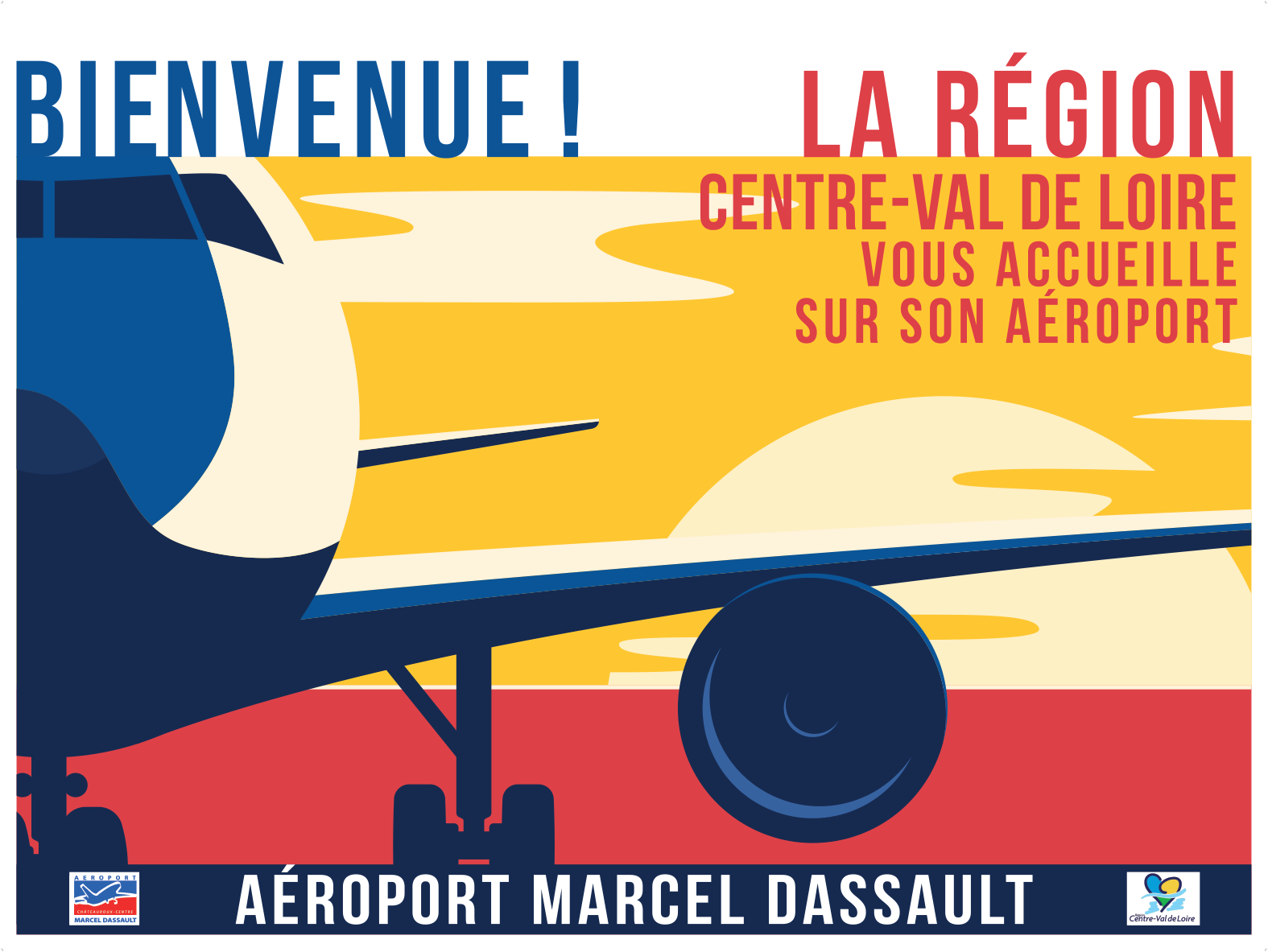 réalisé au sein de l'agence KAOLIN :  4X3 Aéroport Marcel Dassault Châteauroux