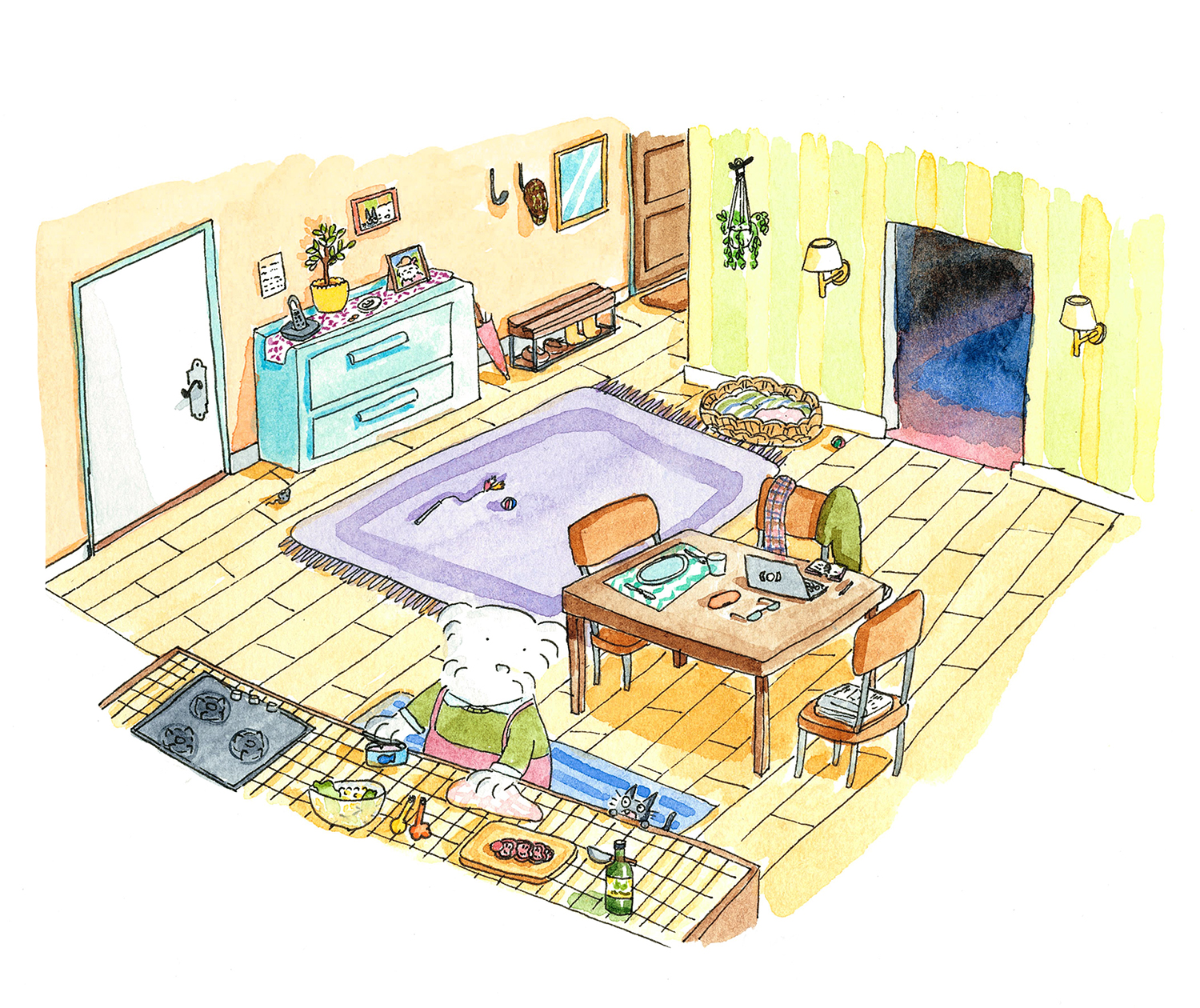 La cuisine de Monsieur Toutou - morgane hamon - illustrateurs-jeunesse