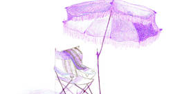 Illustration - parasol - Morgane Lebas-illustrateur