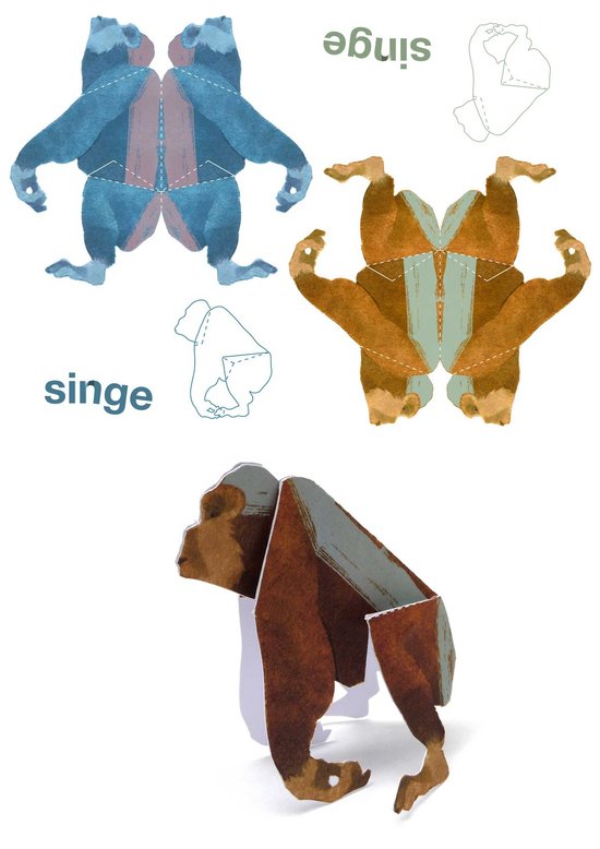 pliage singe