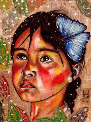 Portrait: Petite fille Shuar (Equateur)