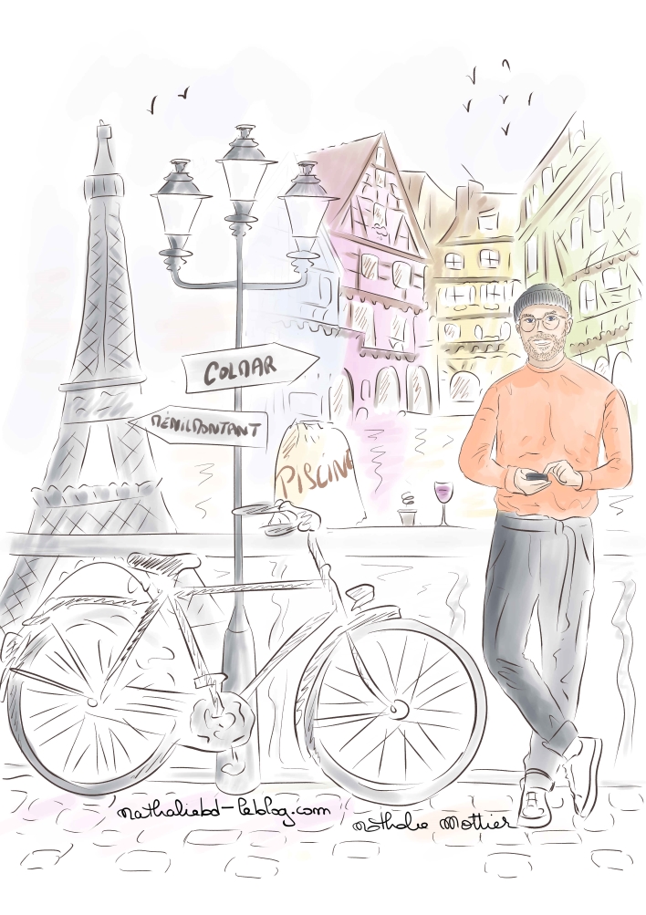 En bicyclette à Paris - Illustration - Vivre à Paris - développer l'usage du vélo