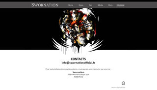 Swornation Website - Page Contacts