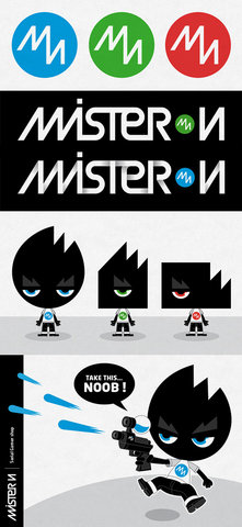 MISTER N / logo, mascotte, illustration