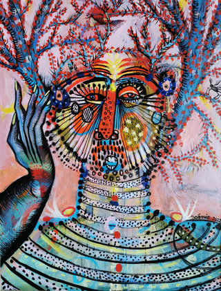 Homme-brousaille 60x45 acrylique 2022