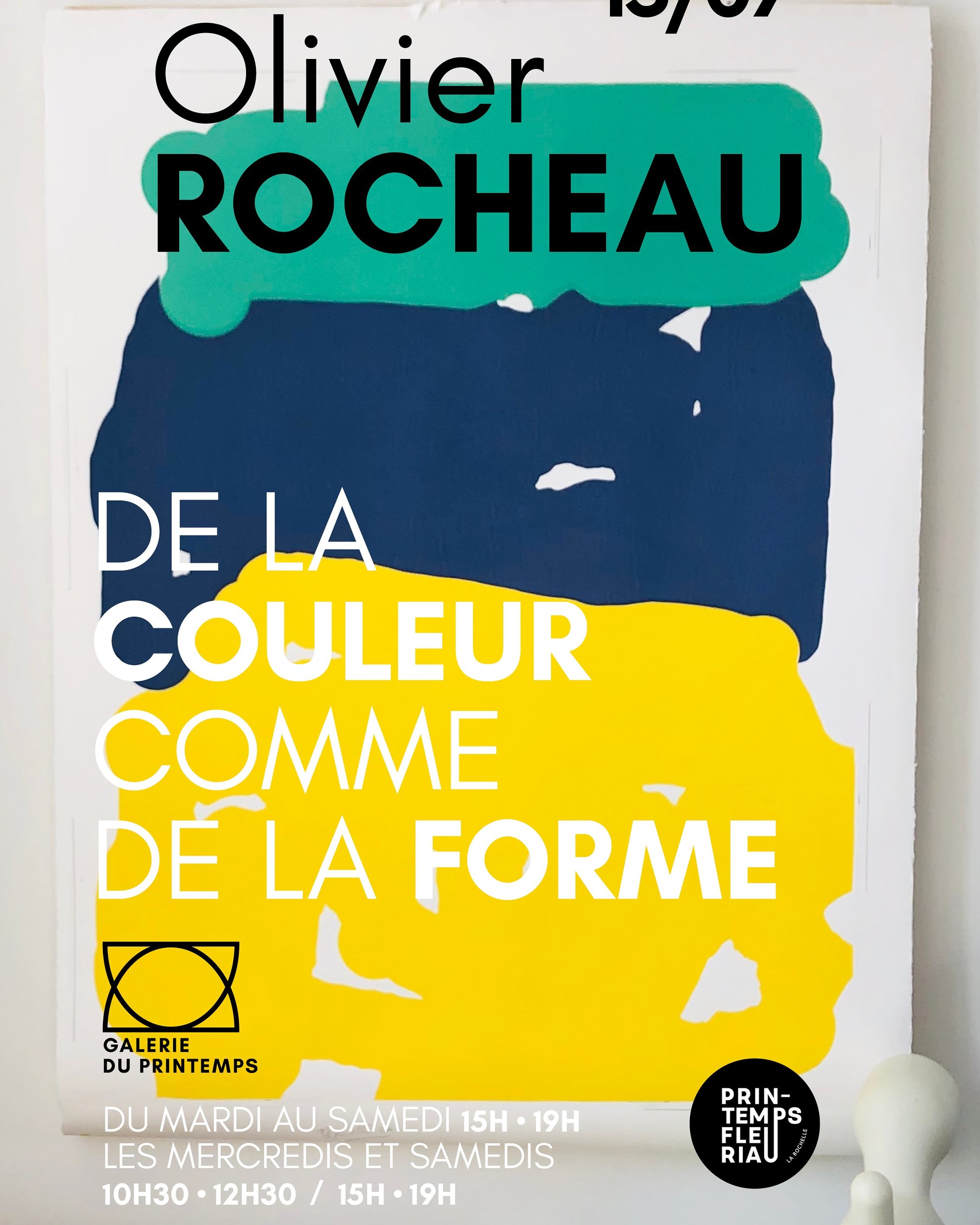 Affiche Exposition "De la couleur comme de la forme" - Olivier ROCHEAU