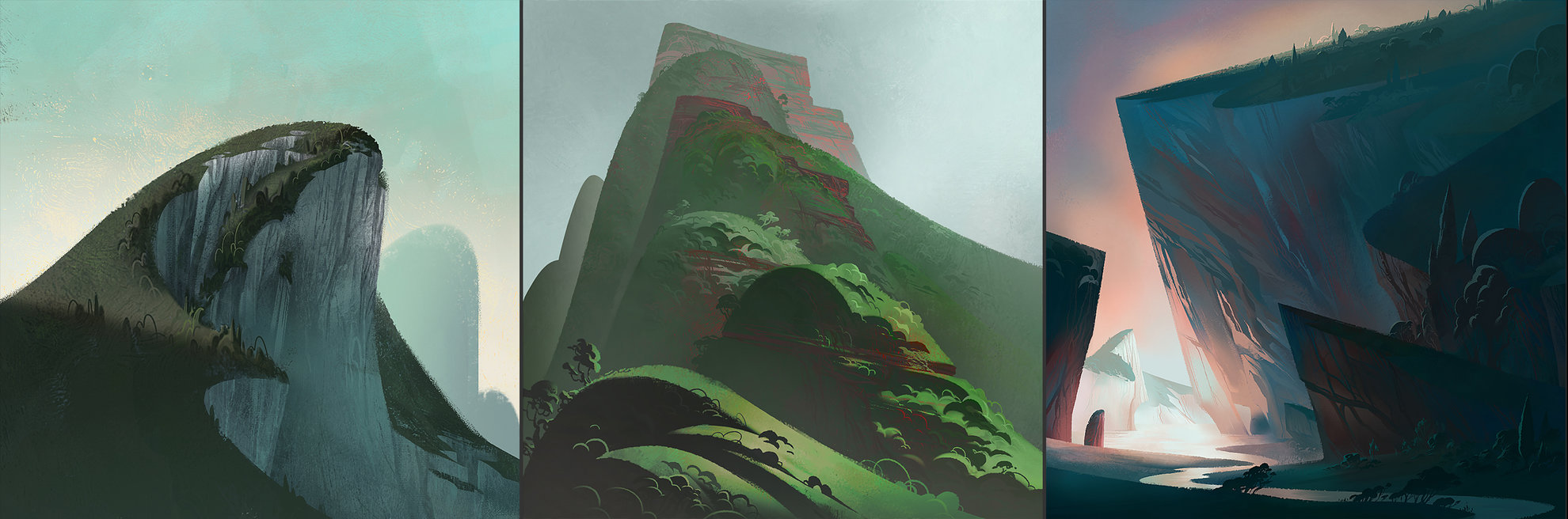 Peintures de paysage - oscar casel - illustrateurs/rices