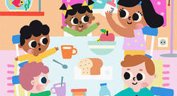 Petit déjeuner en famille - Pablo Cartagena-illustrateur jeunesse