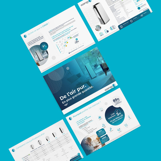 Brochure 12 pages amme de purificateurs d'air ::: Azergo Air