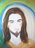 Portrait de Jésus, Pastel sur Toile 50X70