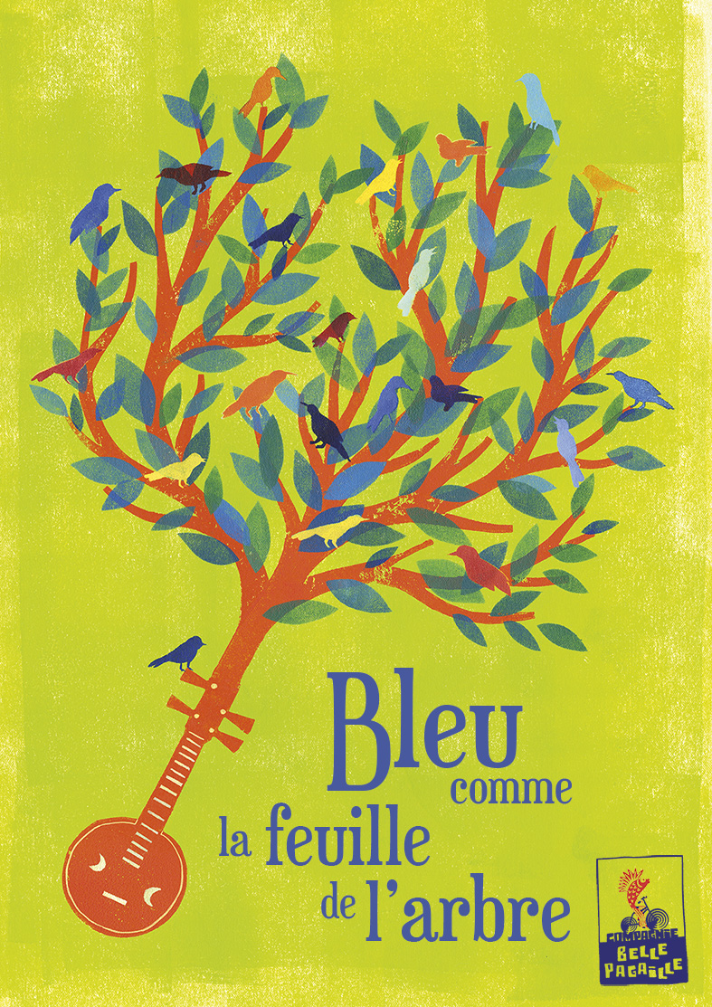 Bleu comme la feuille de l'arbre