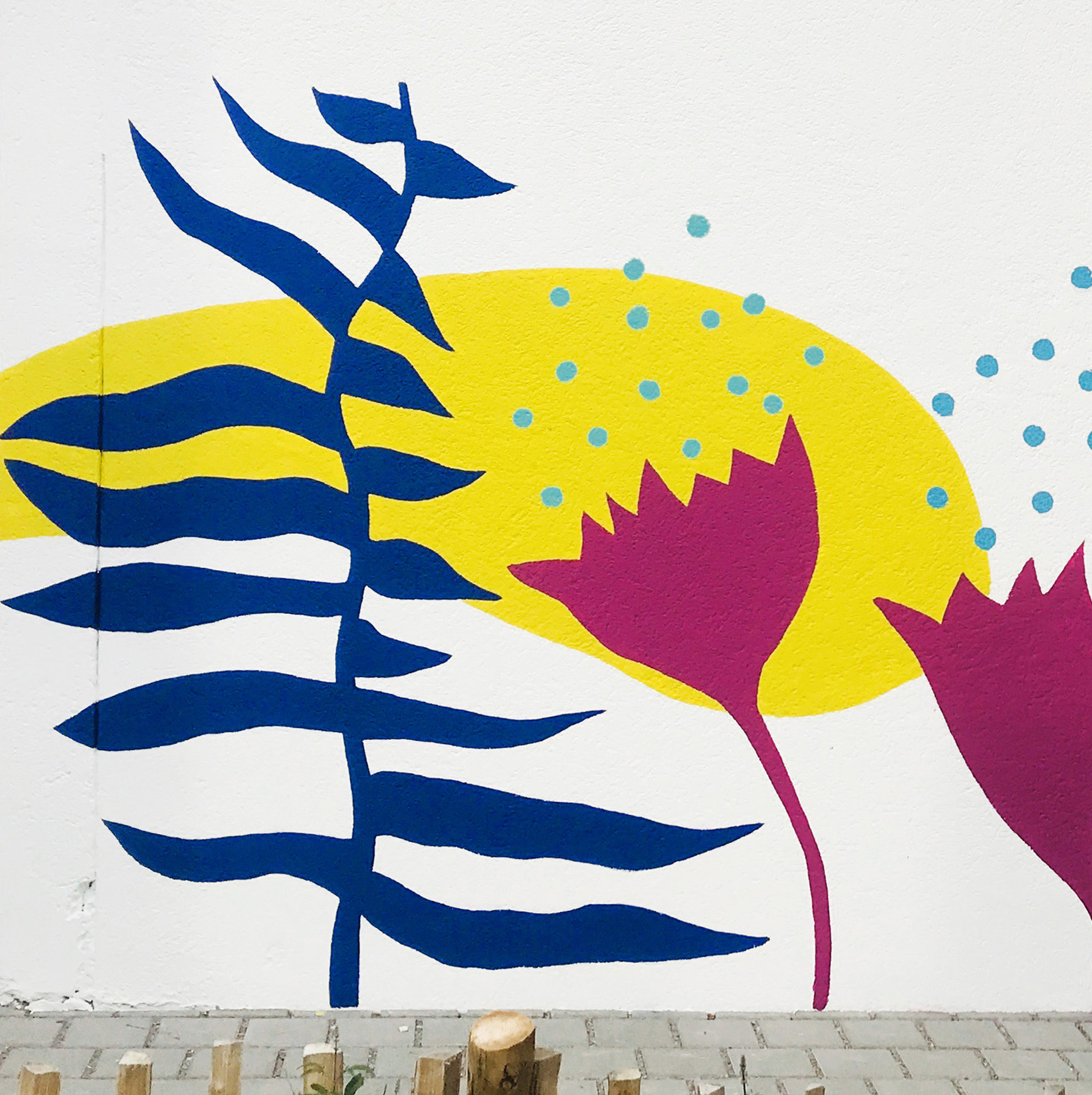 Fresque Oasis - détail