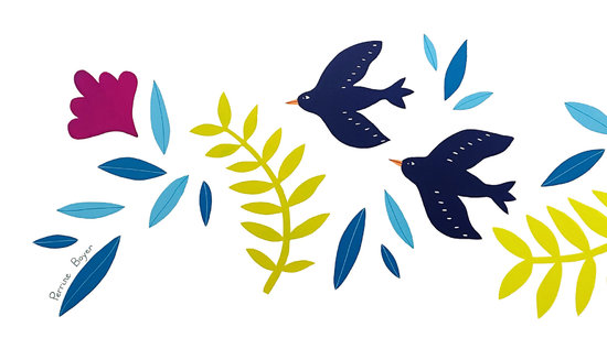 Fresque oiseaux