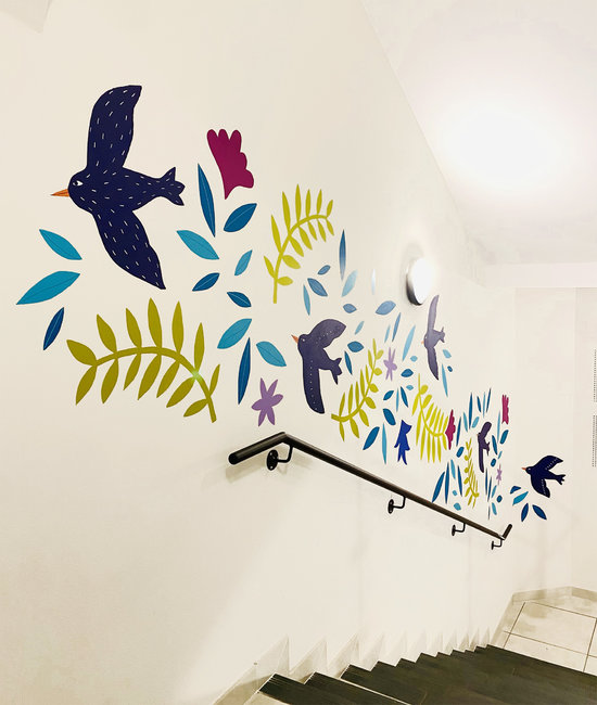 Fresque oiseaux