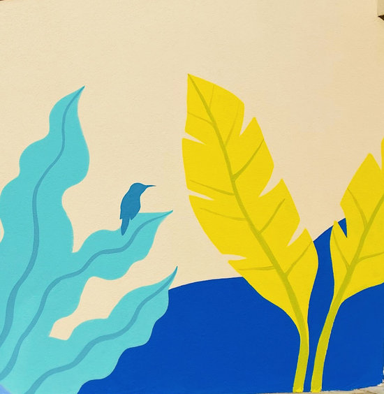 Détail fresque tropicale