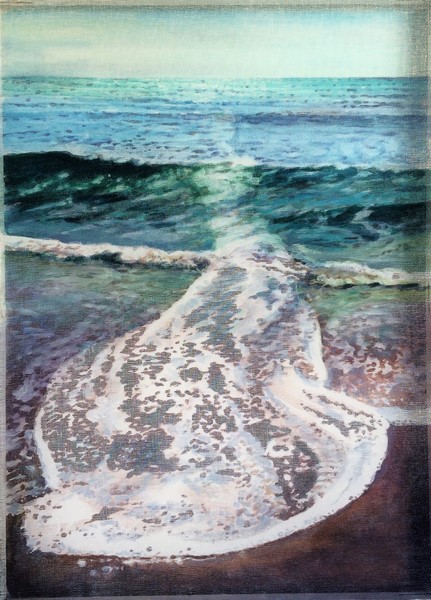 Une vague (traine blanche)