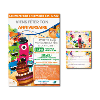 Kit anniversaire pour le centre aquatique J.P d'Honneur