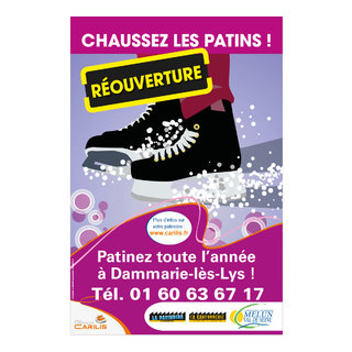 Campagne d'affichage "Réouverture" de la patinoire de la Cartonnerie
