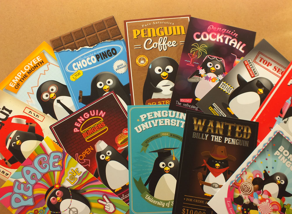 Cartes postales pingouin - Correspondances