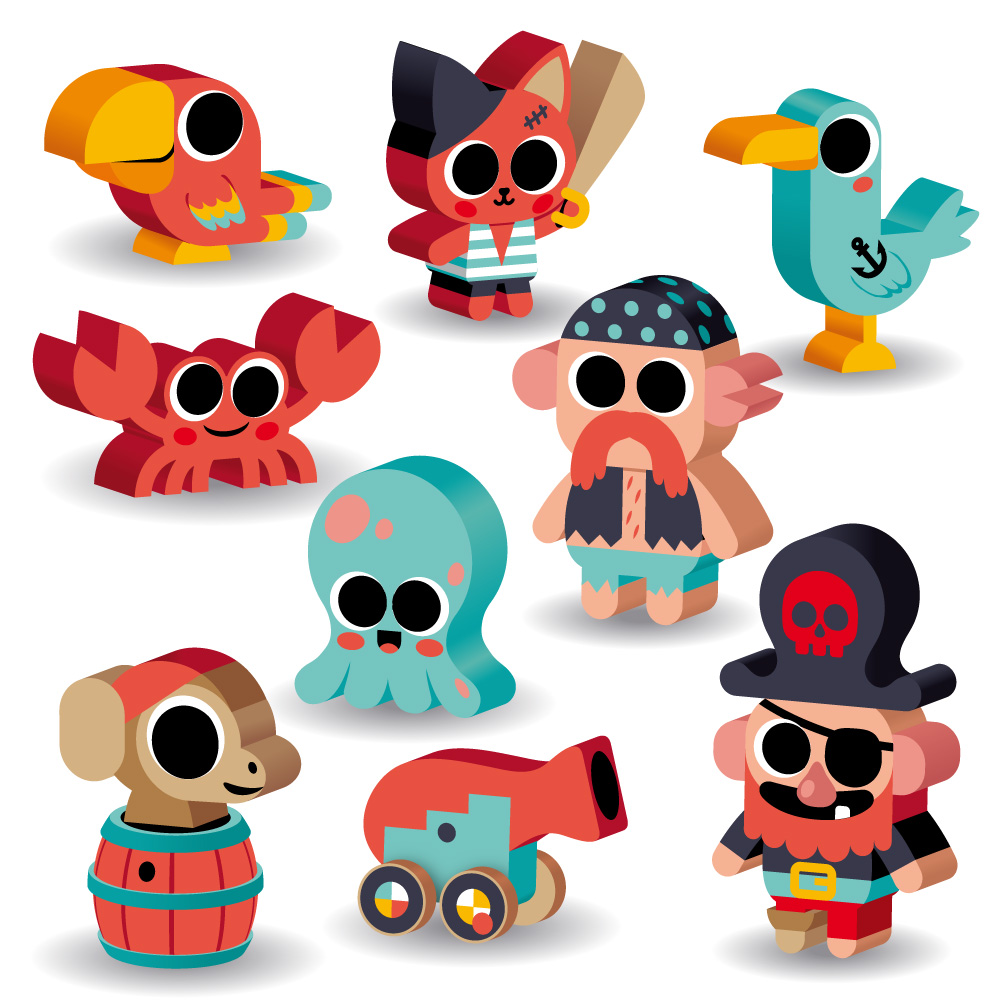 jouets en bois Pirates